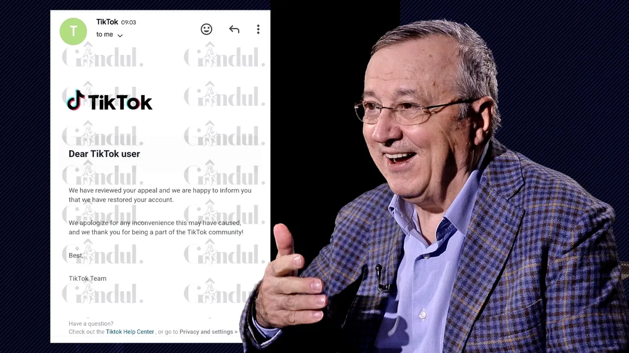 Ion Cristoiu REVINE pe TikTok: „Victorie! Presiunea opiniei publice a învins!” / Primul clip, de la revenire: „Nu cred că mă vor interzice din nou”