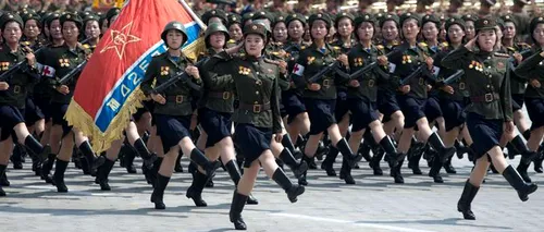 FOTO. Armata nord-coreană, alcătuită și din femei-robot antrenate în structuri paramilitare
