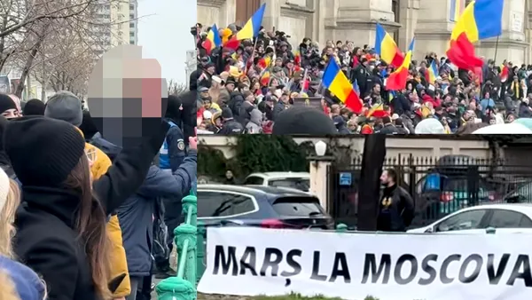 Instigatorul de la Alba Iulia a „recidivat” A arborat un mesaj peste râul Dâmbovița, în fața Curții de Apel. Puțin a lipsit ca fanii lui Georgescu să se arunce în apă, enervați de mesaj