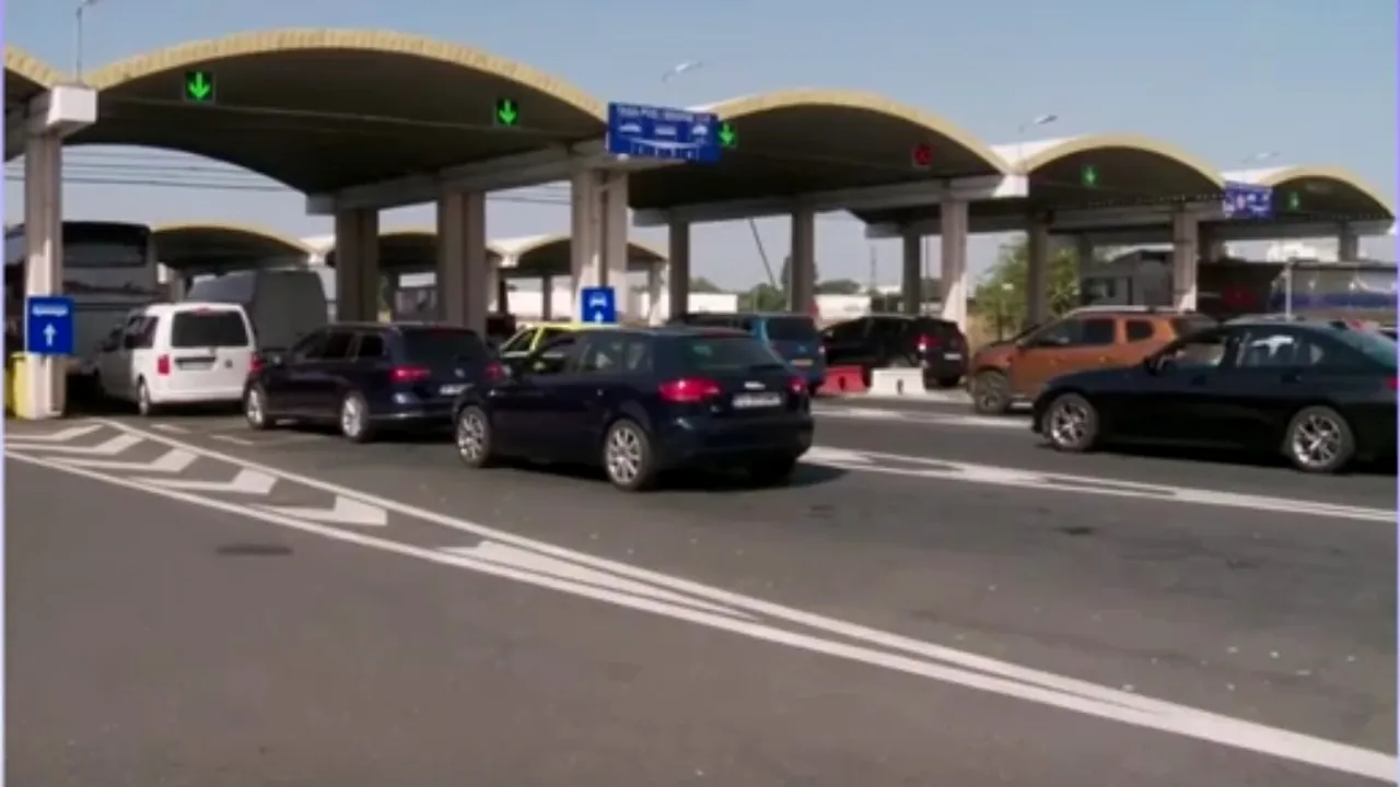 Coadă de zeci de mașini la punctul de frontieră Negru Vodă, dinspre Bulgaria către România