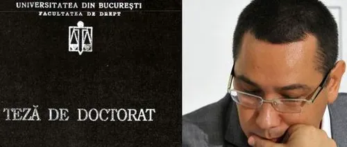 Reacția rectorului Universității din București după ce Victor Ponta renunță la titlul de doctor