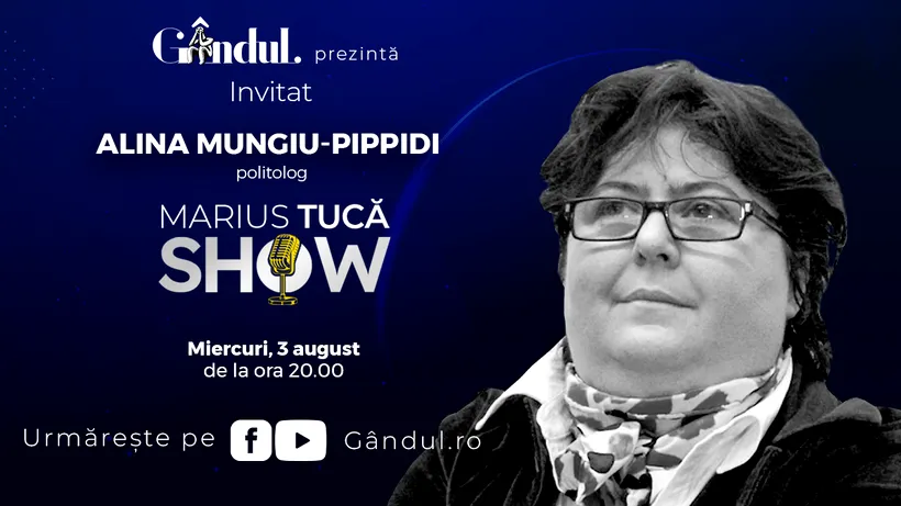 Marius Tucă Show începe miercuri 3 august, de la ora 20.00, pe gandul.ro