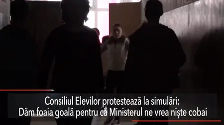 Consiliul Elevilor a protestat la Simularea Evaluării Naționale: Ministerul ne crede COBAI. Răspuns MEN: Organizarea probelor a fost dezbătută în Comisia de Dialog