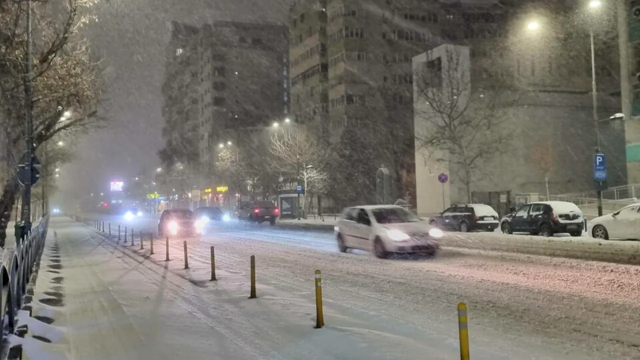Alertă, anvelope de iarnă în București! Amenzi speciale pentru șoferii care nu-și echipează mașinile pentru viscolul de azi și mâine