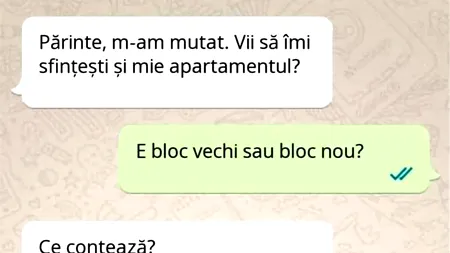 Bancul de marți | „Părinte, m-am mutat. Vii să îmi sfințești și mie apartamentul?”