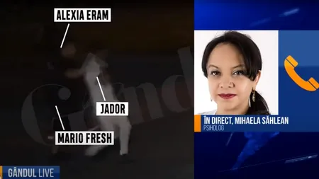 GÂNDUL LIVE. Psihologul Mihaela Săhlean, despre conflictul în care au fost implicați Mario Fresh și Jador: Unele persoane au un apetit de a fi în centrul atenției! Cei 7 ani de acasă trebuie făcuți la timp - VIDEO