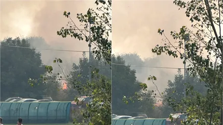 Incendiu lângă Penitenciarul Jilava! Pompierii intervin