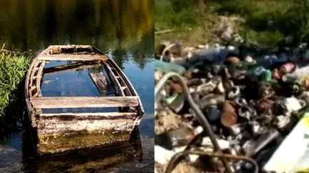 „Ghena Dunării”. Tone de gunoaie lăsate în Deltă de turiști! Au ascuns resturile în tufișuri