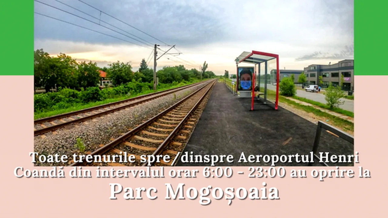 Trenurile CFR de pe ruta Gara de Nord - Aeroportul Otopeni vor opri și în stația „Parc Mogoșoaia”. De când intră în vigoare decizia