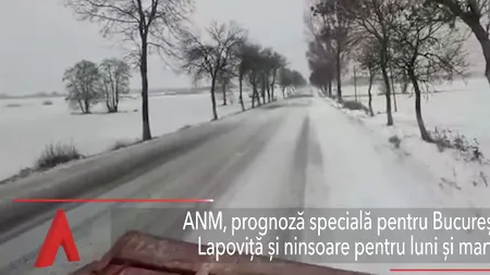 LAPOVIȚĂ și NINSOARE în București, luni și marți. Strat de zăpadă de până la opt centimetri
