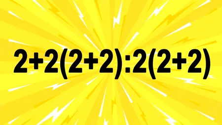 Test de inteligență facil | Calculați 2+2(2+2):2(2+2)