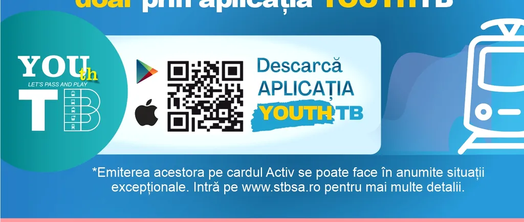 STB: Abonamentele pentru elevi și studenți se emit doar prin aplicația YouthTB