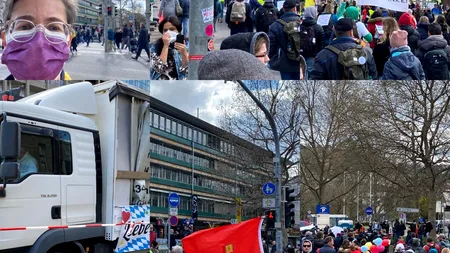 Proteste masive în Germania împotriva restricțiilor impuse de autorități! Nemții, cu zecile de mii pe străzile marilor orașe! Galerie FOTO&VIDEO din Stuttgart