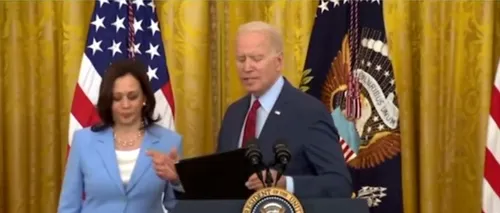 VIDEO | Kamala Harris, obligată să-i reamintească președintelui american Joe Biden că trebuie să vorbească despre tragedia prăbușirii unei clădiri în Florida