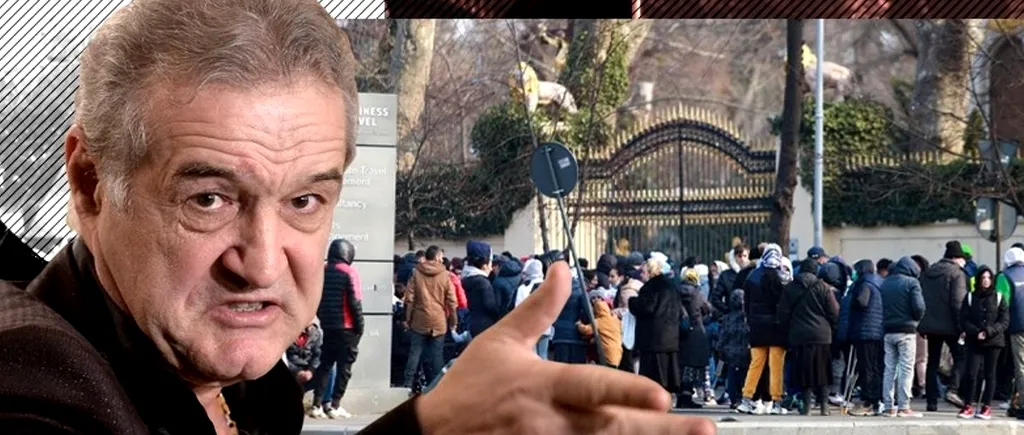 FOTO| Zeci de oameni s-au adunat în fața casei lui Gigi Becali. Ce i-au cerut patronului de la FCSB