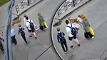 Momentul când o căprioară lovește o pensionară în Ucraina