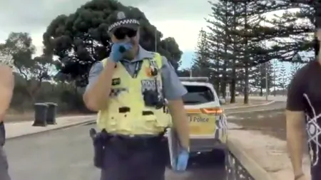 ÎNTÂMPLARE BIZARĂ. Polițiștii l-au tras pe dreapta pe proprietarul unui autoturism Tesla. Motivul a fost total neașteptat