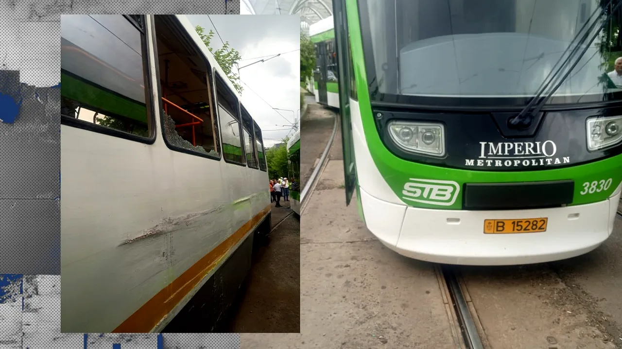 Motivul incredibil din cauza căruia două tramvaie s-au LOVIT într-o mare intersecție din București