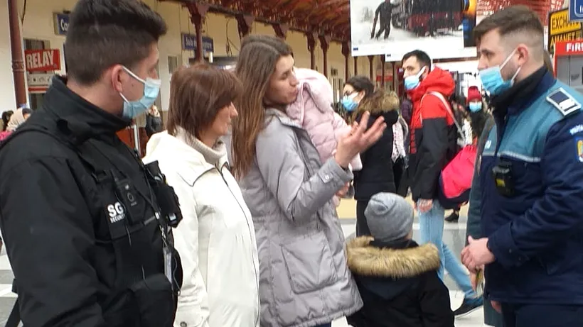 Aproximativ 100 de refugiaţi din Ucraina ajung astăzi în Gara de Nord din Bucureşti