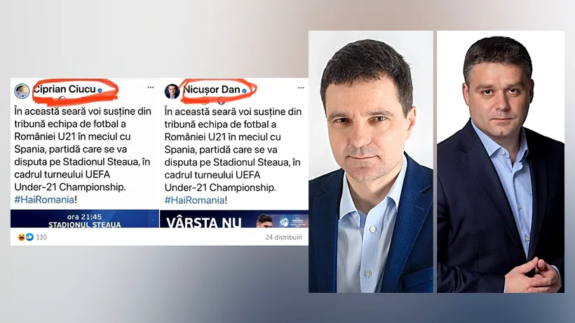 EXCLUSIV | Culisele „plagiatului” cu mesaje de susținere a Naționalei U21. Cum a vrut Ciprian Ciucu să-l atace pe Nicușor Dan, dar nu i-a „ieșit”