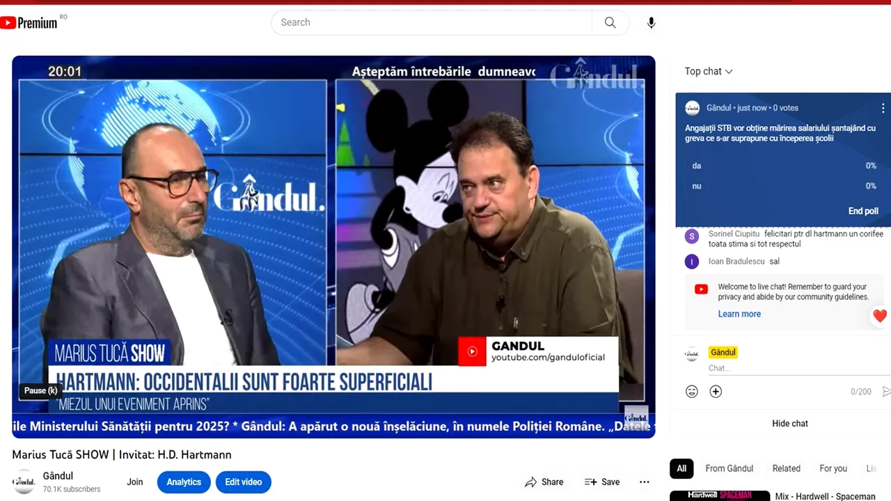 POLL Marius Tucă Show: „Angajații STB vor obține mărirea salariului, șantajând cu greva ce s-ar suprapune cu începerea școlii?”