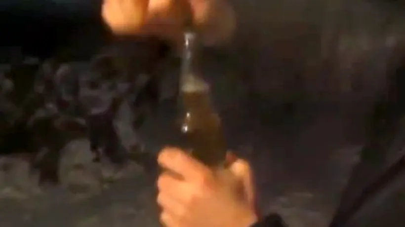 VIDEO: Ce se întâmplă când deschizi o sticlă de bere în Siberia