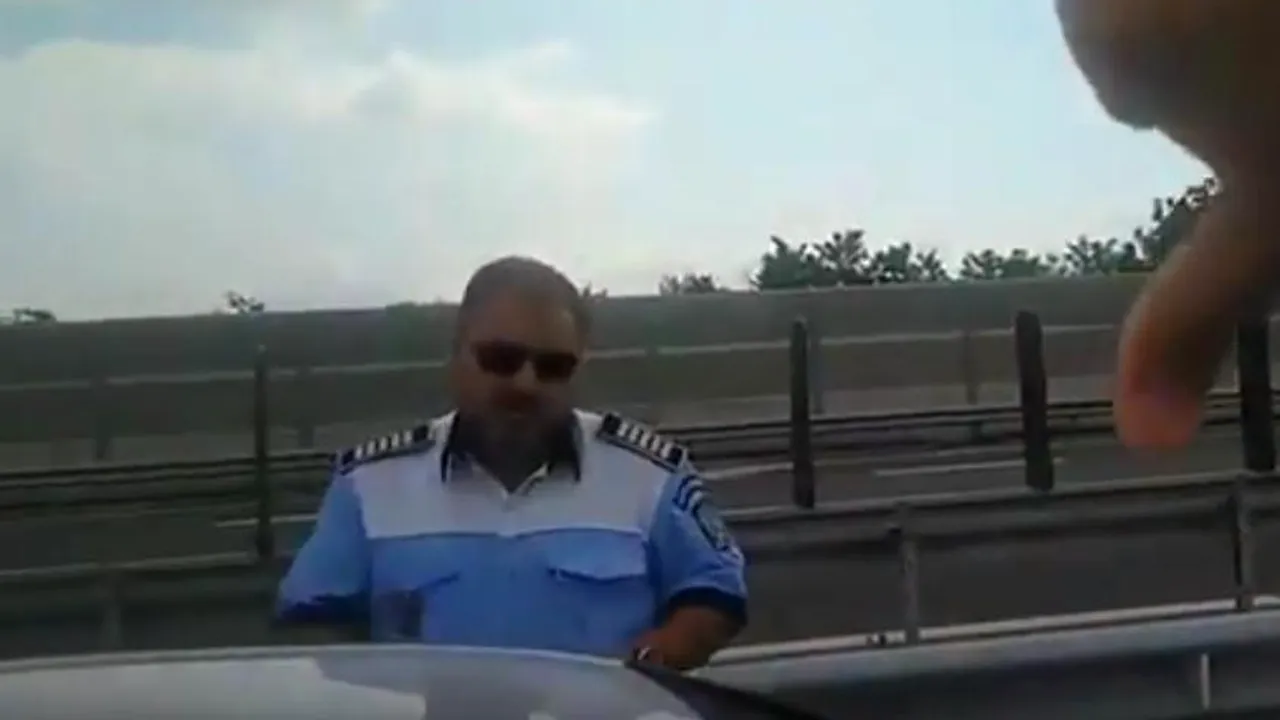 Cristian DIDE, CONTRE cu POLIȚIA pe autostradă. Dialog incredibil cu un agent deranjat de un SEMN OBSCEN