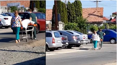 Scenariul „Domnului Lăzărescu” în România anului 2021. Imagini revoltătoare cu un pacient plimbat cu targa pe caniculă între spitale. Rudele acuză Ministerul Sănătății: „Rușine!”