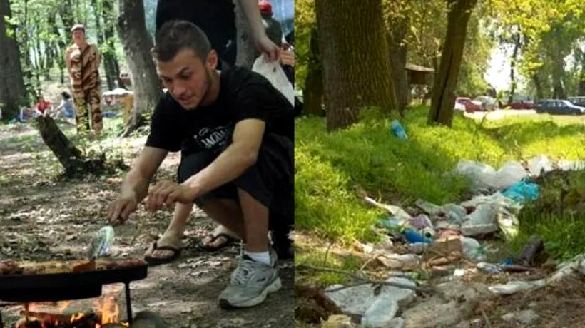 Cine face curățenie după turiștii care și-au petrecut vacanța de 1 Mai la iarbă verde. Județul cu cei mai mulți gunoieri din România