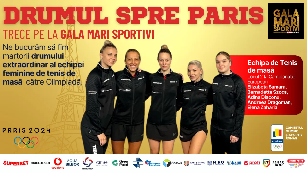 Echipa feminină de tenis de masă a României, premiată la Gala Mari Sportivi! „Tot Germania vrem să batem și în finalele următoare”