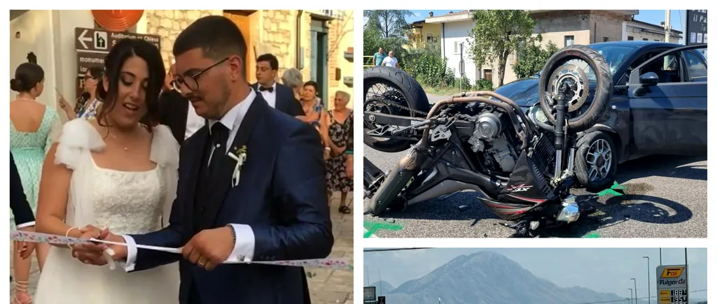 Doi tineri abia căsătoriți au suferit un accident de motocicletă, la nici două luni de la nuntă. Ea a MURIT pe loc, iar el este în comă la spital