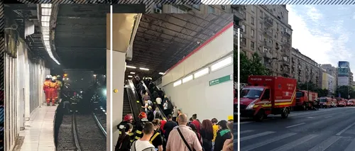 FOTO - VIDEO | Panică la metrou: Degajări mari de fum, din cauza unei defecțiuni tehnice / Doi oameni au ajuns la spital / 172 de călători au fost evacuți / Traficul în zona Piața Romană a fost blocat / ISU a activat planul roșu