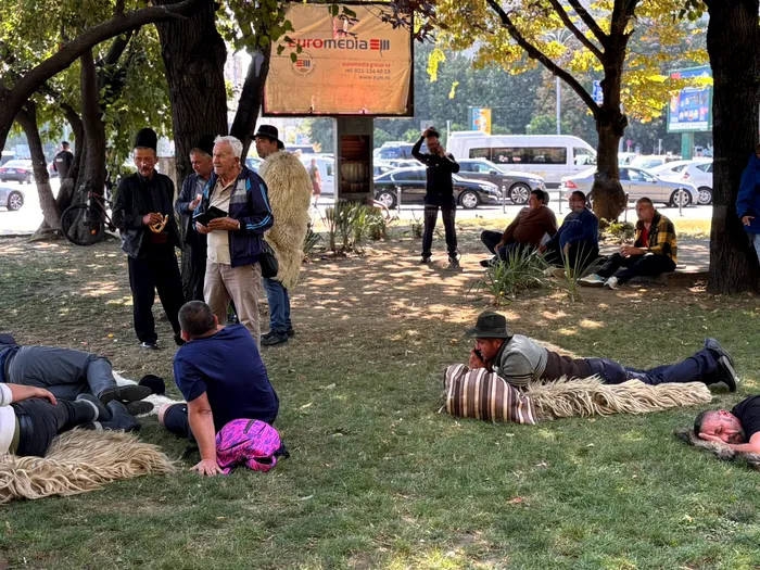 Ciobanii au ocupat parcurile din apropierea Palatului Cotroceni în așteptarea discuțiilor cu Nicușor Dan