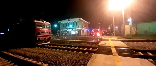 Locomotiva trenului București-Viena a luat foc, în județul Alba