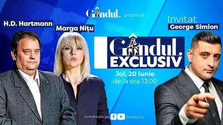 George Simion, invitat la Gândul Exclusiv joi, 20 iunie, de la ora 13:00