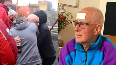 Un bărbat de 80 de ani, rătăcit în sălbăticie și dat dispărut, a apărut la conferința de presă despre dispariția lui - VIDEO