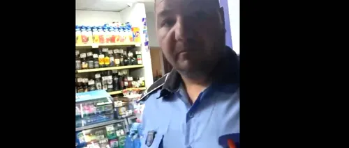 Ce a pățit un polițist local din Craiova după ce a intrat într-un magazin, fără mască de protecție (VIDEO)