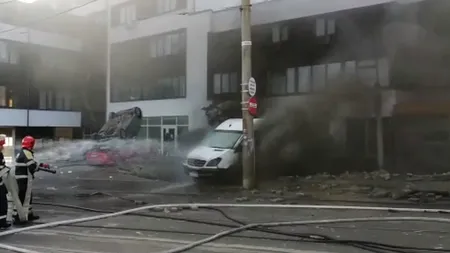 Imagini de război în orașul Galați, în fața hotelului afectat de o explozie puternică / Procurorii au deschis dosar penal - VIDEO 