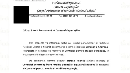 După ce a racolat-o pe deputata Cîmpianu de la SOS, PNL o numește membru al Comisiei pentru afaceri europene, în locul lui Mircea Fechet
