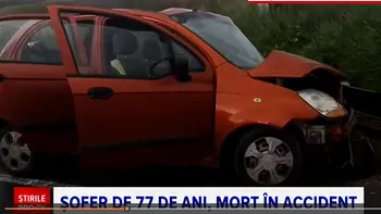 Uu șofer de 77 de ani a murit înr-un accident auto provocat de un alt conducător de 75 de ani