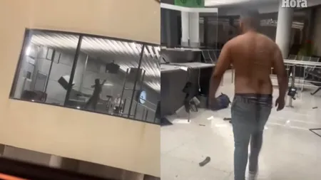 VIDEO | Pasager Ryanair, criză de NERVI după ce a ratat o cursă. A agresat personalul din aeroport și a distrus mobilierul