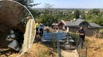 Caz macabru într-un cimitir din Slatina. Muncitorii au găsit saci cu oseminte umane
