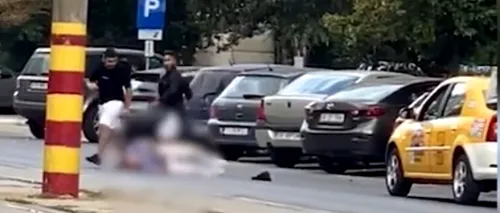 Taximetrist bătut până la inconștiență pe un bulevard central din București. Imagini cu un puternic impact emoțional (VIDEO)