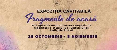 ”Fragmente de acasă”, expoziție caritabilă organizată de Asociația Medici pentru România la Opera Națională București