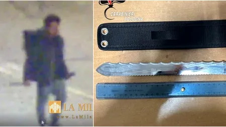 Teroare într-un mall din Italia. Un român, înarmat cu un pumnal de 30 de cm, a amenințat clienții și i-a atacat pe polițiști