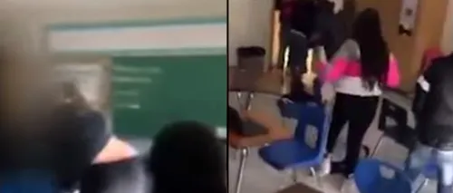 Bătaie parte în parte între o profesoară și elevul ei. Colegii de clasă au filmat lupta - VIDEO