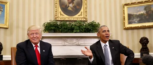 Detaliul din această fotografie demonstrează diferența uriașă dintre Obama și Trump
