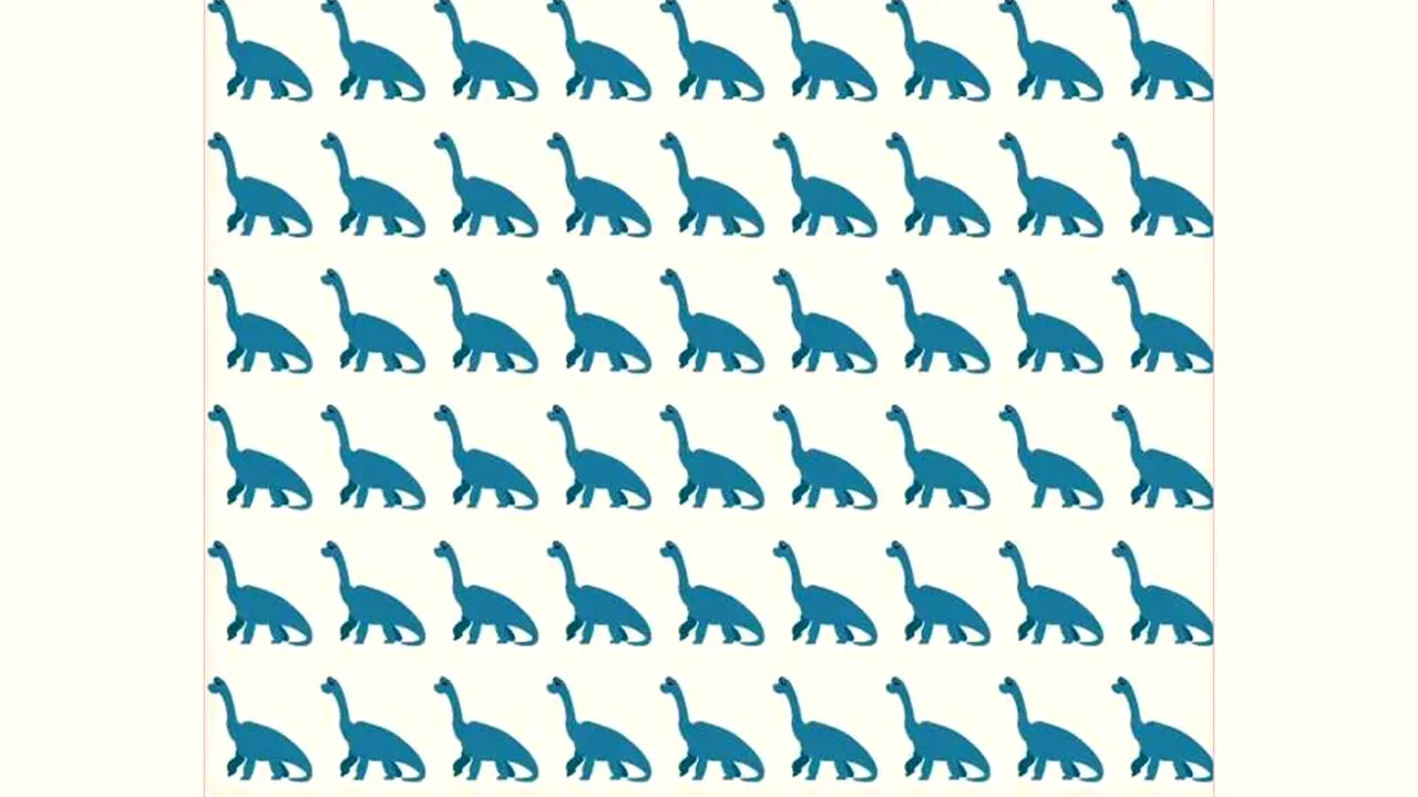 Test de perspicacitate | Unul dintre acești 45 de dinozauri este diferit de ceilalți. Care?