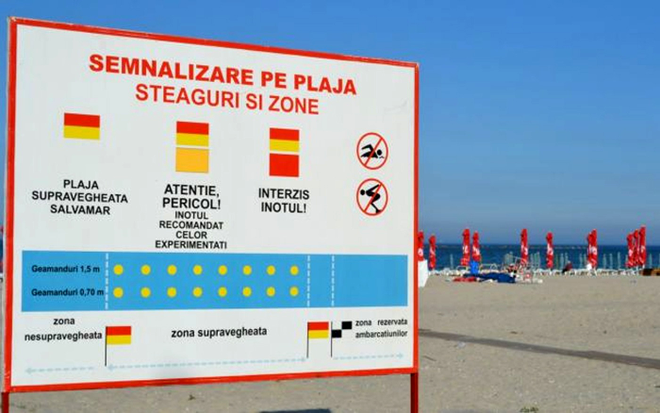 Semnificația steagurilor salvamarilor de pe litoralul românesc. Ce înseamnă culorile alb, negru, galben și roșu, de fapt