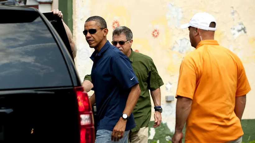 Președintele Barack Obama și un agent Secret Service, stropiți cu iaurt. Ai vărsat iaurtul pe președinte. O să ai ce să povestești